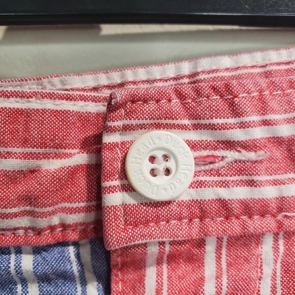 Duck head vintage striped shorts red, white & blue size 42 - Picture 3 of 6